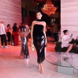 ZARA SEQUIN LONG SKIRT ZW COLLECTION